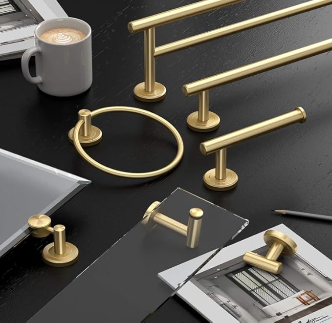 Gatco 1431B, Modern Rectangle Base Freestanding Toilet Paper Holder, 22.25”, Brushed Brass/Free Standing Toilet Tissue Holder Stand with Weighted Base