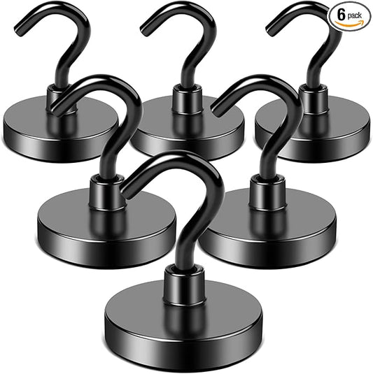 LOVIMAG Cruise Door Magnets, 85LBS Cruise Magnets with Epoxy Coating for Hanging, Strong Magnet Heavy Duty for Kitchen Must Haves, Magnetic Hooks for Cruise Cabins, Ceiling, Refrigerator etc -6 Pcs