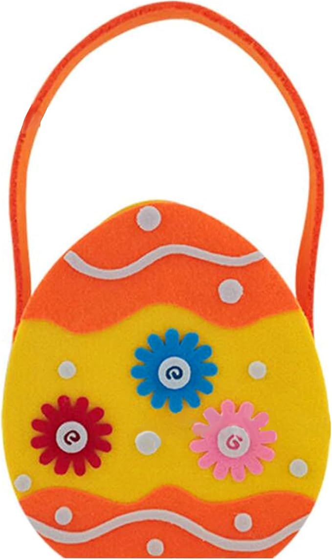 Felt Basket For Kids And Family Holiday Decoration Bag With Carrying Handle Candy Bucket Easters Accessories