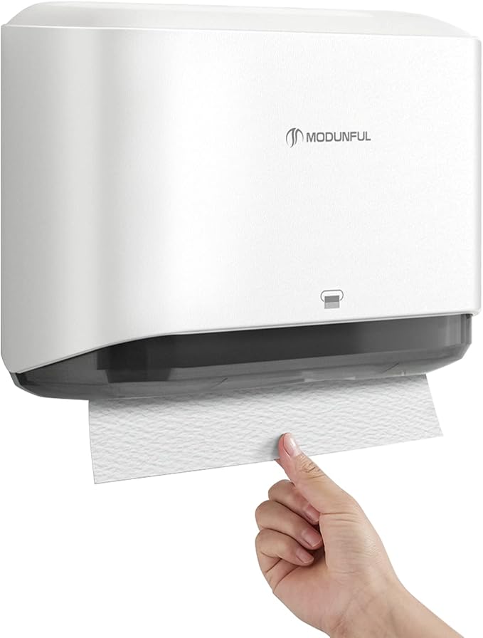 Paper Towel Dispenser Wall Mount: Adhesive Paper Towel Holder for Multifold/Trifold/Z Fold Paper Towel, Compact Hand Paper Towels Dispensers for Bathroom