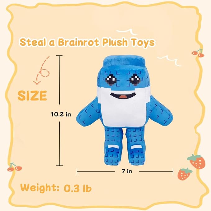 Steal a Brainrot Shark Block Vibrant Decorative Collectible – 9 Inch Display Piece, Stylish Home Accent & Enthusiast Favorite