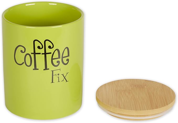DII Kitchen Accessories Retro Collection Ceramics, Canister Set, Avocado, 3 Piece