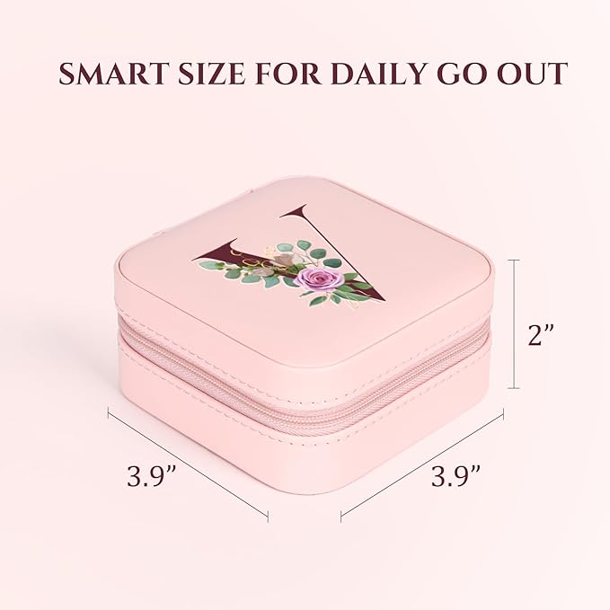 MFXIP Easter Basket Stuffers for Teens Essentials, Valentines Day Christmas Stocking Stuffers for Women Teen Girl Gifts Trendy Stuff Travel Jewelry Box Case Organizer Personalized Birthday Gifts