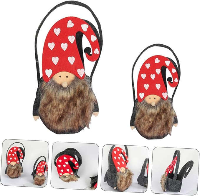 Cabilock 2pcs Christmas Felt Storage Baskets Adorable Candy Snack Containers for and Chic Xmas Decor for
