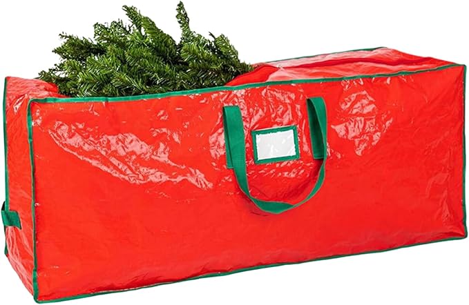 Christmas Tree Storage Zippered – Functional Large Holder Organizer, Heavy Duty Bags Reinforced, Handles Home Basement Garage Closet | Home Basement Garage Closet College Dorm Attic