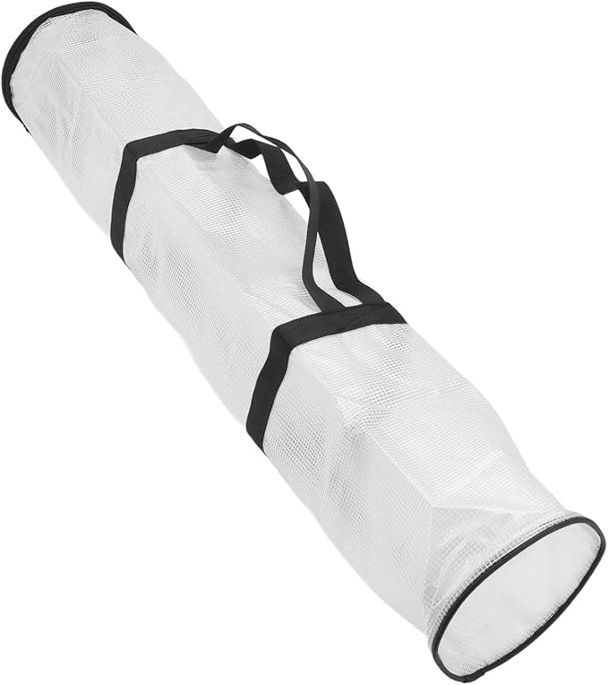 Clear Wrapping Paper Storage Bag, Gift Wrap Organizer with, Transparent Bag for Rolls, Space Saving Design with Handle for Closet or Under Bed Storage (Transparent White)