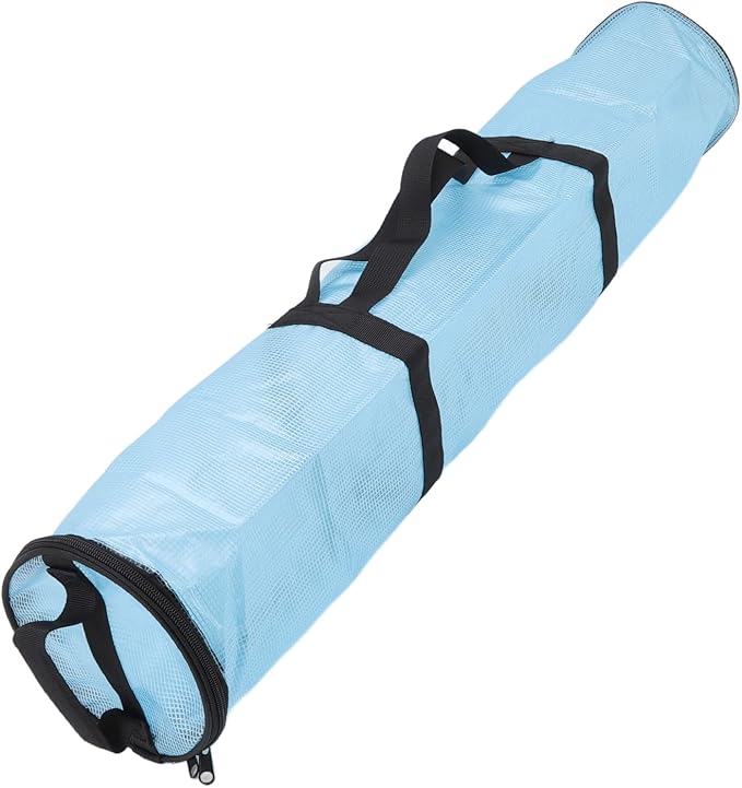 Clear Wrapping Paper Storage Bag, Gift Wrap Organizer with, Transparent Bag for Rolls, Space Saving Design with Handle for Closet or Under Bed Storage (Transparent Blue)