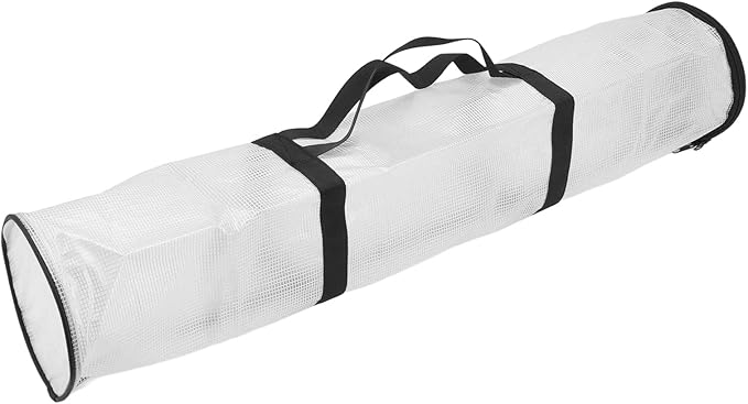 Clear Wrapping Paper Storage Bag, Gift Wrap Organizer with, Transparent Bag for Rolls, Space Saving Design with Handle for Closet or Under Bed Storage (Transparent White)