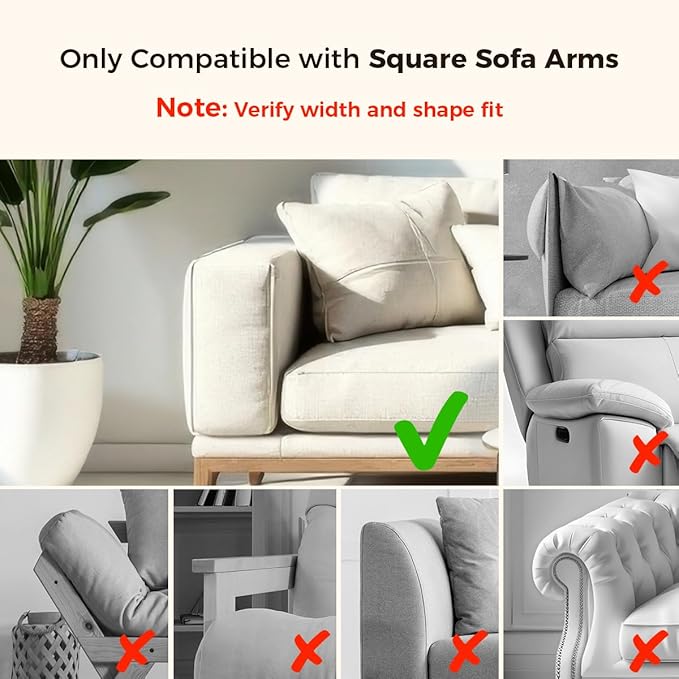 Wealone Mini Couch Arm Table for Narrow Armrest, Bamboo Sofa Arm Tray with Storage Box, Rotating Tabletop & Phone Stand, Adjustable Sofa Arm Table Clip for Snacks or Dining, Width of Armrest 1-7 Inch