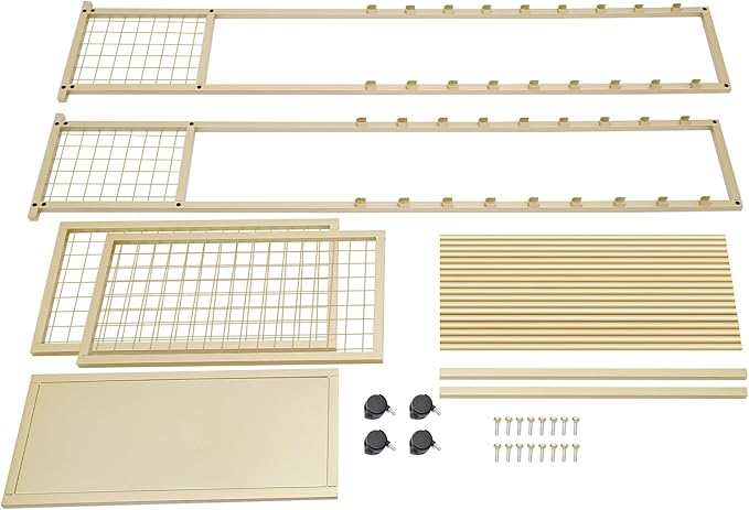 20 Tier Ribbon Holder Organizer Rack, Metal Double-Sided Ribbon Spool Storage Shelf with Wheels, Rolling Flower Wrapping Paper Storage Stand for Craft Room Flower Shop Gift Wrapping(Taller, Gold)