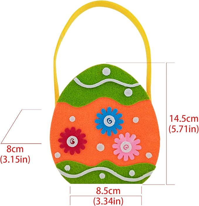 Felt Basket For Kids And Family Holiday Decoration Bag With Carrying Handle Candy Bucket Easters Accessories