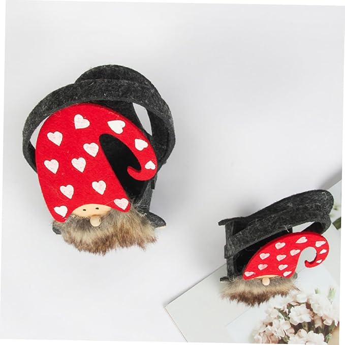 Ciieeo 2pcs Lovely Xmas Storage Baskets Adorable Felt Cloth Candy Baskets for Desktop Decor for Christmas Treats Fruits and Chic and Practical Storage