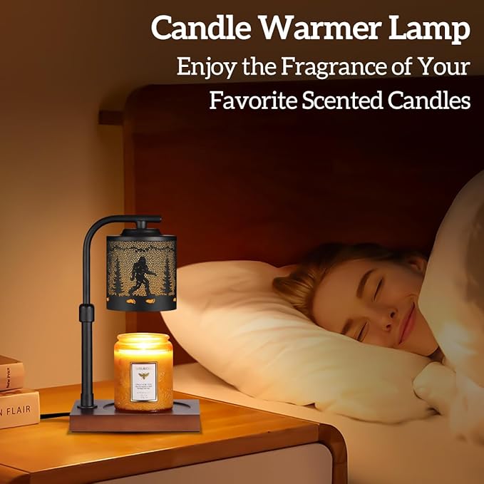 Candle Warmer Lamp with Adjustable Height Dimmable for New Home Decor Electric Candle Warmer for Jar Candles Birthday Gifts for Women Mom(Bigfoot)