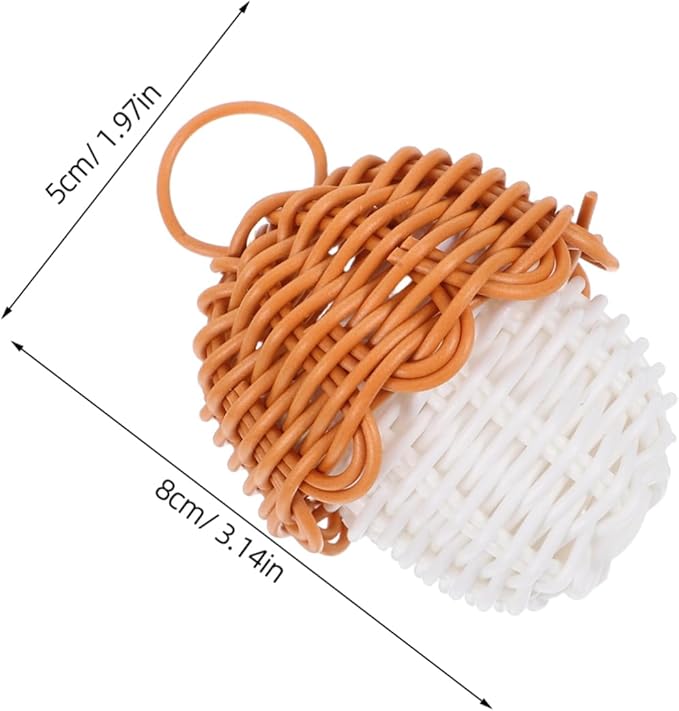 PRETYZOOM 2pcs Handwoven Pinecone Candy Bag Acorn Shaped Storage Basket Handheld Wicker Straw Purse Christmas Decorative Party Favor Bag