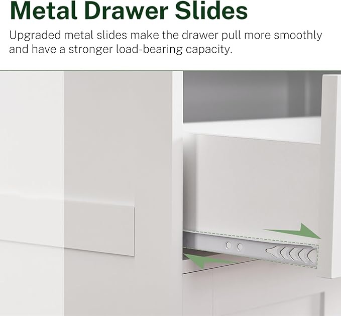 Iwell 67" Tall Storage Cabinet, Rattan Cabinet with 2 Adjustable Shelves & Large Drawer, Pantry Cabinets for Kitchen, Living Room, Home Office, Natural | Adjustable Shelf, 1 Large Drawer, 4 Doors