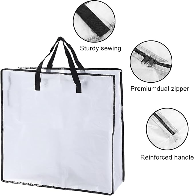 5 Pack Wreath Storage Bag 26x9 Inch Christmas Wreath Storage Container with Zipper and Handles, Underbed Wreath Storage Organizer for College Clothes Pillow Bedding Christmas Wreath