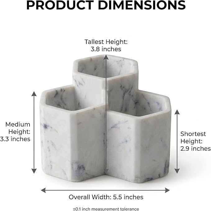 Resin Toothbrush Holders for Bathrooms, Electric Toothbrush and Toothpaste Holder,3 Slots Tooth Brush Organizer for Bathroom Countertop, Shower, Vanity