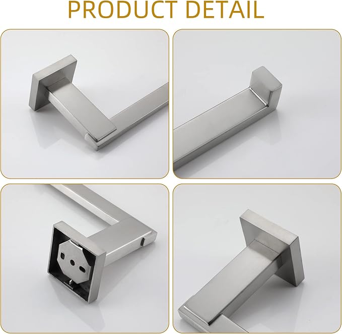 KOKOSIRI Toilet Paper Holder Brushed Nickel for Kitchen Bathroom Washroom Toilet Tissue Roll Paper Holder Stainless Steel, Wall Mounted B2006BR