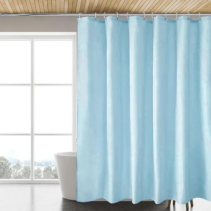 LLSCL Fabric Shower Curtain Liner with Magnets, Waterproof Hotel Quality, 72 x 72 Machine Washable