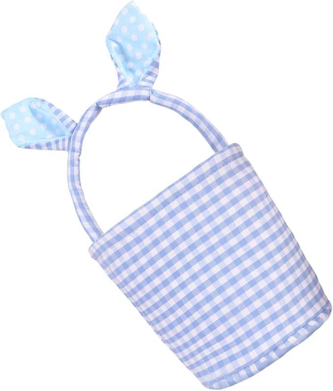 Colorful Striped Easters Basket Checkered Pattern Foldable Reusable Holiday Decors Storage Bin Striped Basket Party Supplies