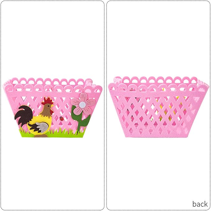 Colorful Rooster Holiday Bag Funny Storage Basket for Eggs and Candy Perfectly for Holiday Party Supplies