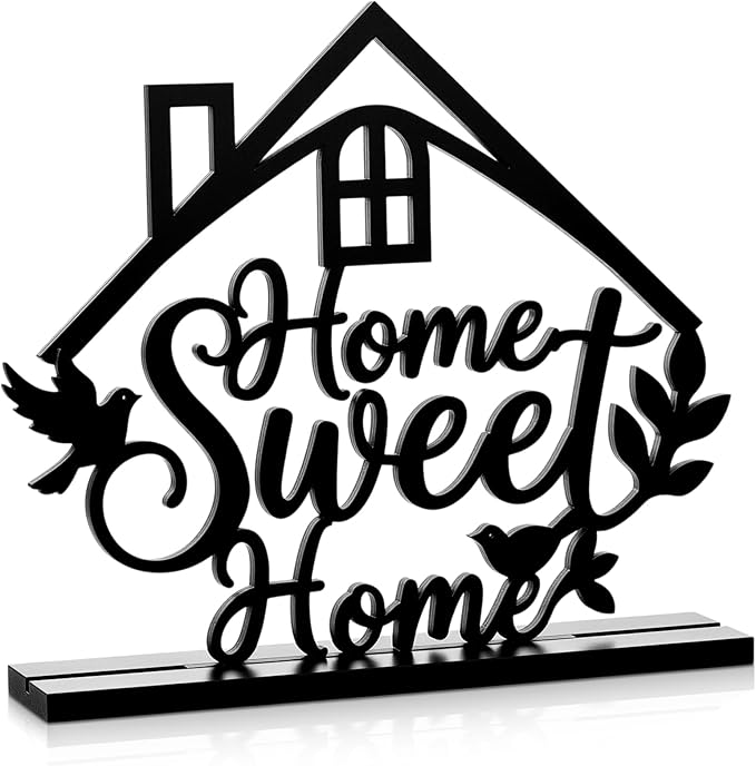 Geetery Inspirational Table Centerpieces Wooden Home Sweet Decorative Sign Motivational Decor Farmhouse Table Decor for Living Room Kitchen Office Housewarming Gifts Supplies Decoration(Home Sweet)