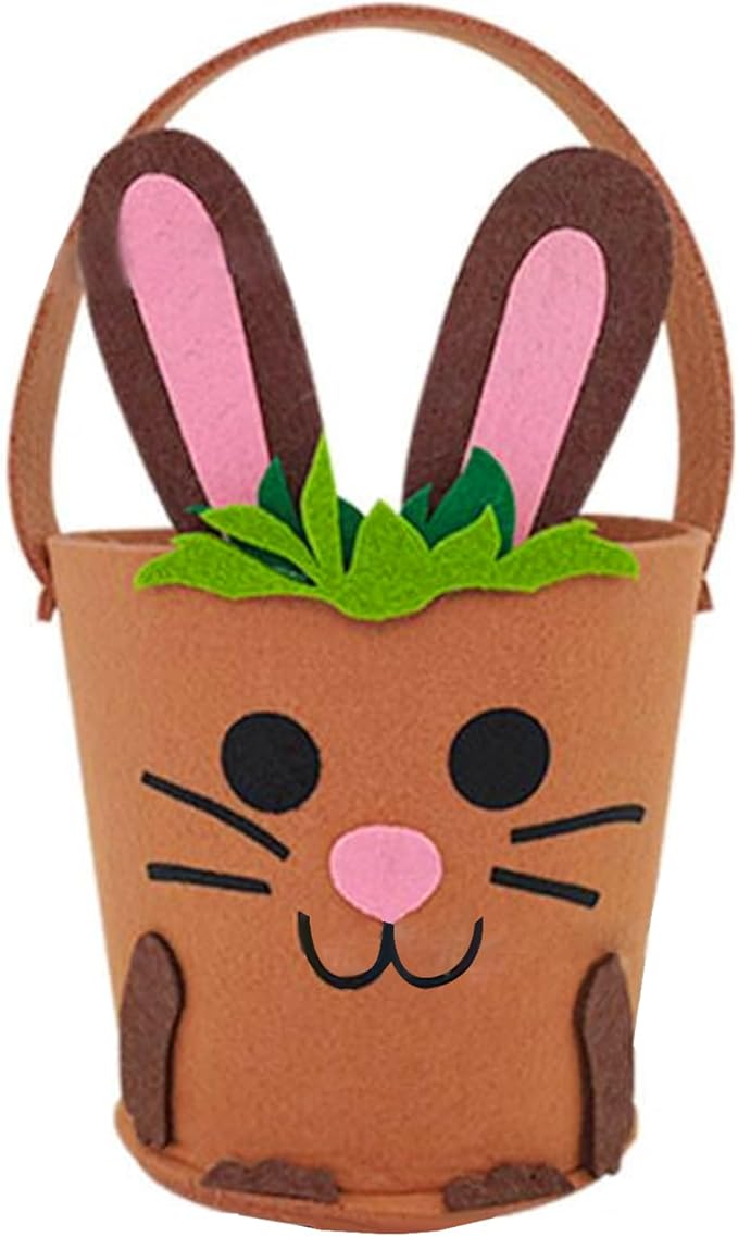Felt Basket For Kids And Family Holiday Decoration Bag With Carrying Handle Candy Bucket Easters Accessories
