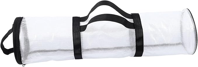 SOESFOUFU Wrapping Paper Storage Organizer Zippered Top Space-saving Christmas Storage Bag for under Bed Closet Transparent Design for Holiday Packing and Wrapping Supplies