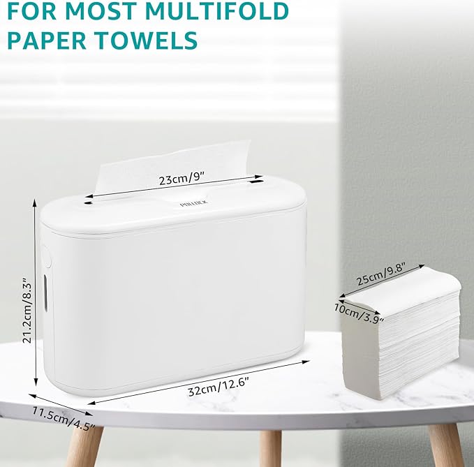 Paper Towel Holder Countertop, Commercial Paper Towel Dispenser, Multifold Trifold Z-Fold Paper Towel Dispenser, Hand Towel Dispenser, Napkin Holder Dispenser for Home Kitchen Restaurant