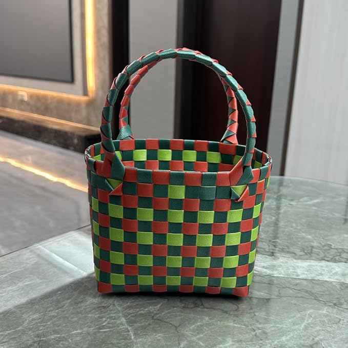 Handwoven Storage Basket Customizable Color Christmas Wedding Decoration Organiser