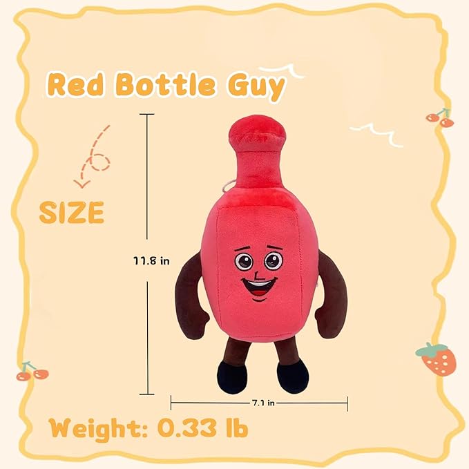 Steal a Brainrot Red Bottle Guy Vibrant Decorative Collectible – 11.8 Inch Display Piece, Stylish Home Accent & Enthusiast Favorite