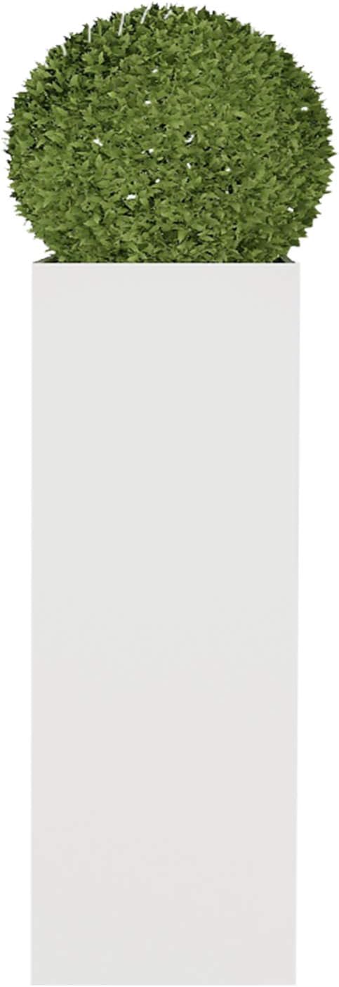 WGV Ceramic Block Vase 5" W x 14" H, (Multiple Size/Color Choices) Matte Tall Square Flower Planter Pot, Accents Home Office Tabletop Decor, Ideal Gifts White 1 Piece (CSB0514WT)