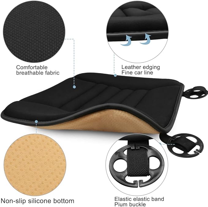 ACBAGI Car Seat Cushion Driver Seat Cushion with 1.2inch Comfort Memory Foam, Seat Cushion for Car, Office Chair and Home Chair
