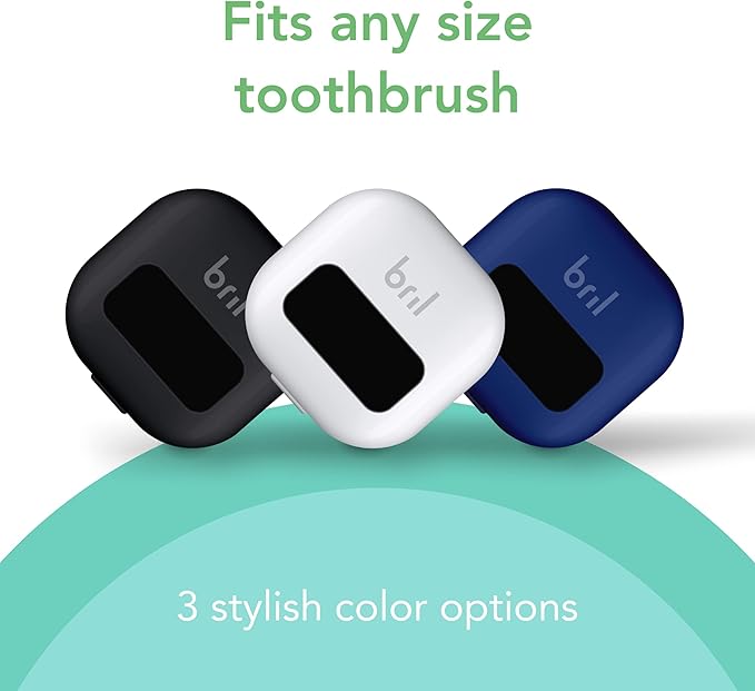 Bril UV-C Toothbrush Cleaner and Holder – Wall Mounted Toothbrush Head Cover, Electric & Manual Brush Cleaner Cover Case with Magnetic Mount, Portable, Durable, Rechargeable, Universal Fit – White