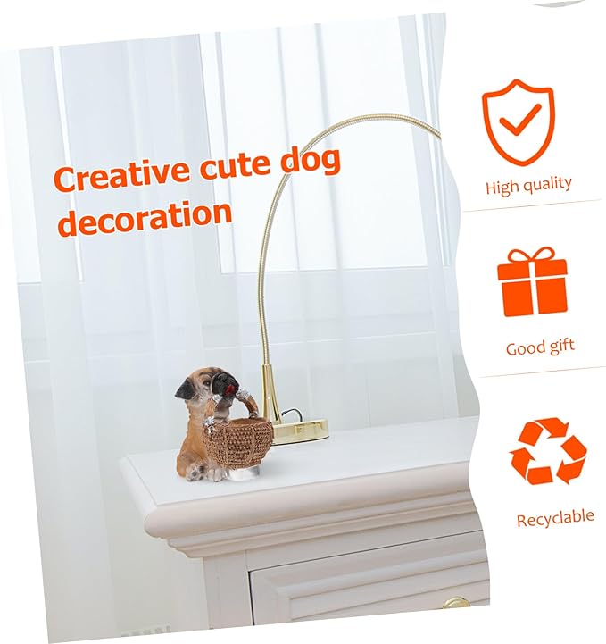 1pc Creative Resin Puppy Storage Basket Cute Key Holder for Entryway Home Decor and Sundries Organization for