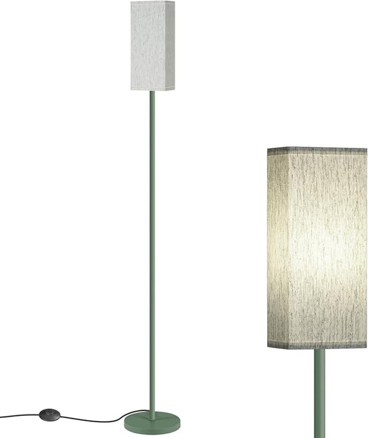 64.6" Floor Lamp, Pole Lamp with Foot Switch, Modern Standing Lamp, Minimalist Freestanding Lamp (Bulb Not Included), for Living Room, Bedroom Office ETL Listed, Green QQ07LD05