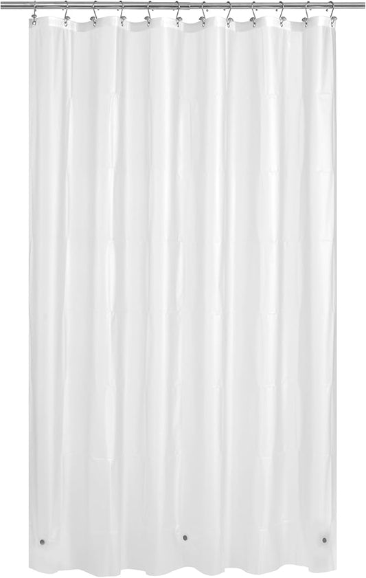 Mrs Awesome 72x96 X-Long Frosted Shower Curtain Liner with Magnets, Extra Long PEVA Plastic Shower Curtain for Bathroom, 72 x 96, Frost