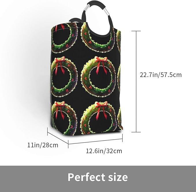 Christmas tree wreath Square storage bag 50L, suitable for multiple scenes, foldable dirty clothes storage basket.