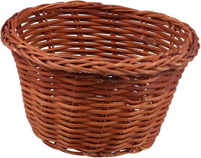 PRETYZOOM Round Mini Easter Basket Weaving Storage Holder Decorative Storage for Home Nursery and Festivals Height Natural Vine Material