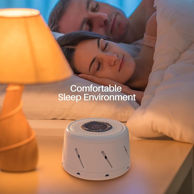 Real Fan White Noise Machine Sleep Sound Machine with Smart Mode, Timer & LED Display for Better Sleep, Office Privacy, Travel & Baby (Pink)