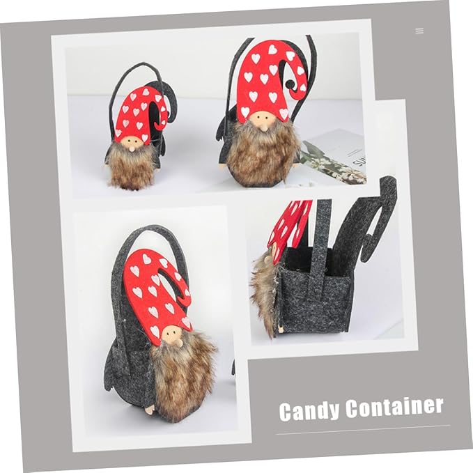 Cabilock 2pcs Christmas Felt Storage Baskets Adorable Candy Snack Containers for and Chic Xmas Decor for