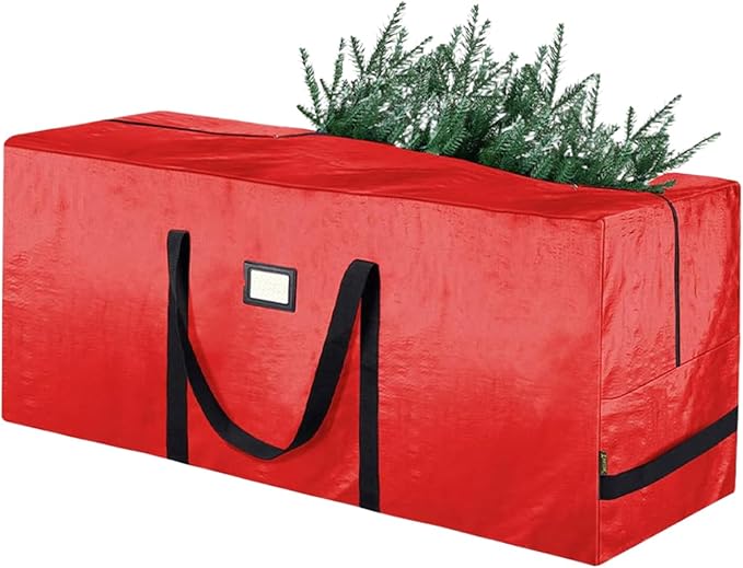 Christmas Tree Storage | Large Zippered Tree Organizer, Heavy Duty Storage with Reinforced Handles, Ideal for Artificial Trees at Home