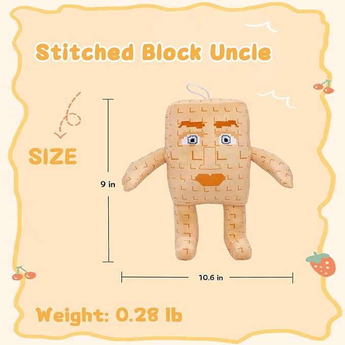 Steal a Brainrot 10.6-Inch Stitched Block Decorative Collectible, Stylish Home Accent & Collectible for Relaxation