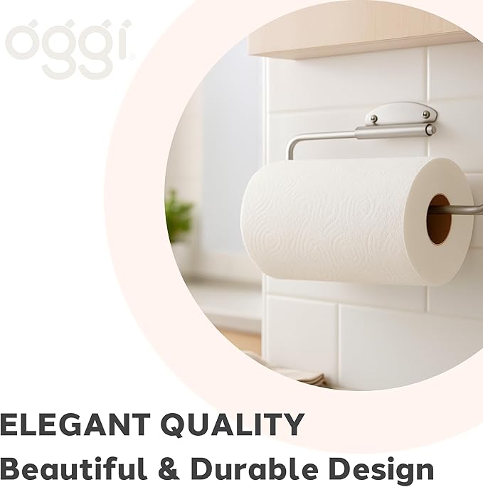 OGGI Paper Towel Dispenser Wall Mount - Stainless Steel, Paper Towel Dispenser Under Cabinet, Ideal Paper Towel Holder Wall Mount in Metal