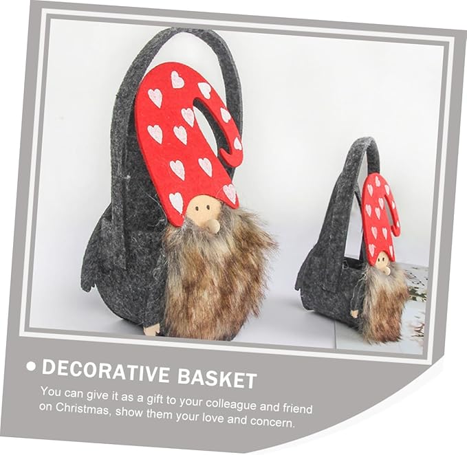 2pcs Christmas Candy Storage Baskets Festive Decorative Props for Treats Holiday Parties and Home Decor