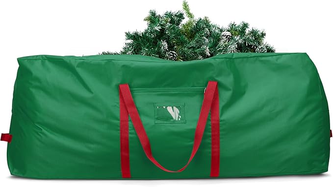 Christmas Tree Storage Bag, MaidMAX Christmas Tree Bag Fits Up to 9ft Tall, Heavy-Duty 600D Oxford Fabric Christmas Tree Storage Box with Handles, Wide Opening Tree Storage Container (Green)