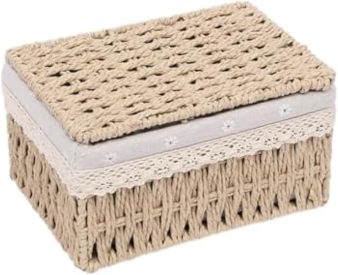 Straw storage box, living room coffee table, miscellaneous storage basket