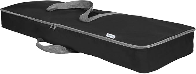 Primode Christmas Gift Wrap Organizer | Wrapping Paper Storage Container Box (37” x 14” x 4”) Constructed of Durable 600D Oxford Material (Black)