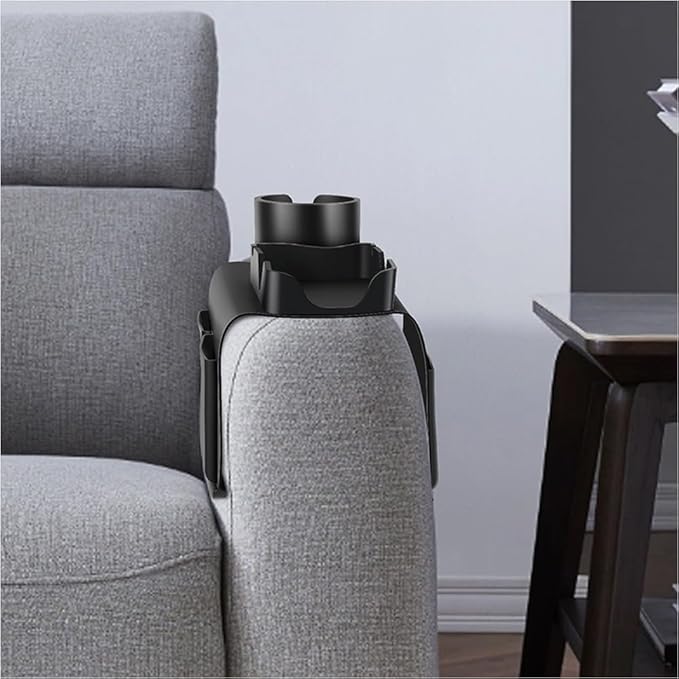 Silicone Couch Cup Holder Tray Drink Holder with Side Pockets for Sofa Arm Couch Caddy Anti-Spill for Couch Arm Chair Recliner,Armrest Remote Control and Cellphone Organizer Holder