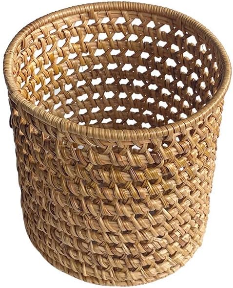 4pcs/Set Autumn Rattan Manual Woven Storage Ornaments Pu'er Tea Can Ornaments Solid Wood Color Storage Ornaments Storage Basket